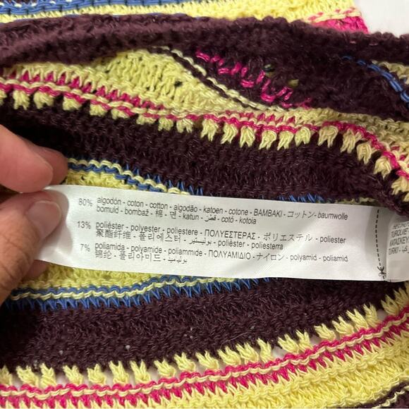 NWT Zara Special Edition Crochet Colorful Flutter Sleeve Maxi Sheer Dress Size S - Picture 6 of 8